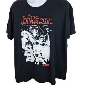 InuYasha Og Anime 2009 Retro Shirt Black Manga Japan Rare Vintage Size XXL